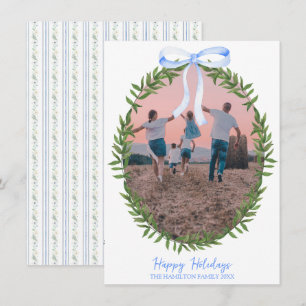 Christmas Coquette Wreath Foto Grandmillennial Feiertagskarte