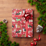 Christmas Corgi Dogs Geschenkpapier<br><div class="desc">Niedliche Corgi-Hunde mit Brauntöne,  Rot- und Tri-Fellfarben in festlichen Urlaubssoutiquen,  Weihnachtsmannmützen und Raute-Pullover mit verstreuten Weihnachtsschmuckmustern.</div>