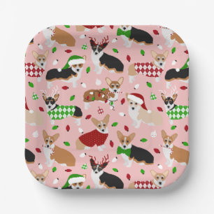 Christmas Corgi Hogs Paper Tellers Pappteller