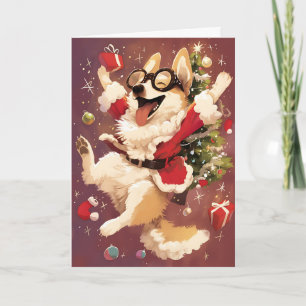 Christmas Corgi Karte
