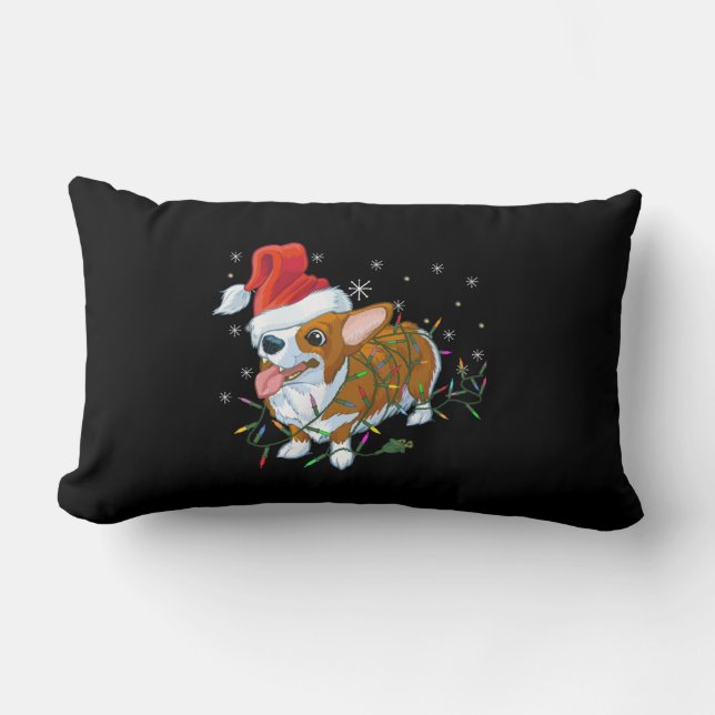 Christmas Corgi Lendenkissen (Vorderseite)