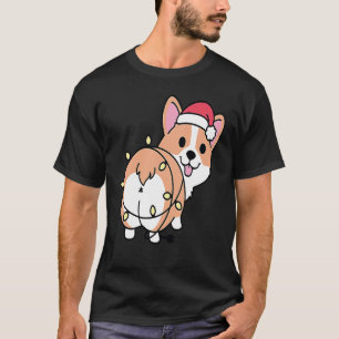 Christmas Corgi Light Hintern Funny Corgi Lover Xm T-Shirt