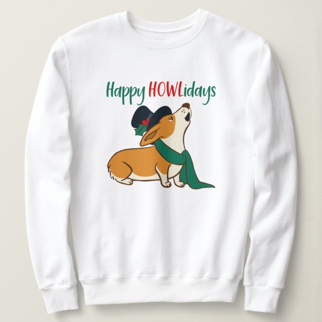Christmas Corgi Singing Sweatshirt (Design vorne)