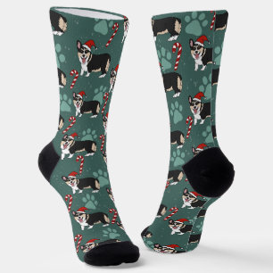 Christmas Corgi Socken