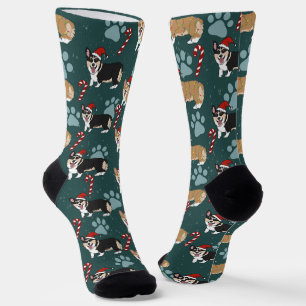 Christmas Corgi Socken
