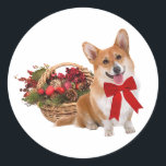 "Christmas Corgi" Stickers<br><div class="desc">— Kunstwerk von Dorian</div>
