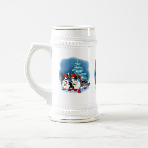 Christmas Corgis Bierglas
