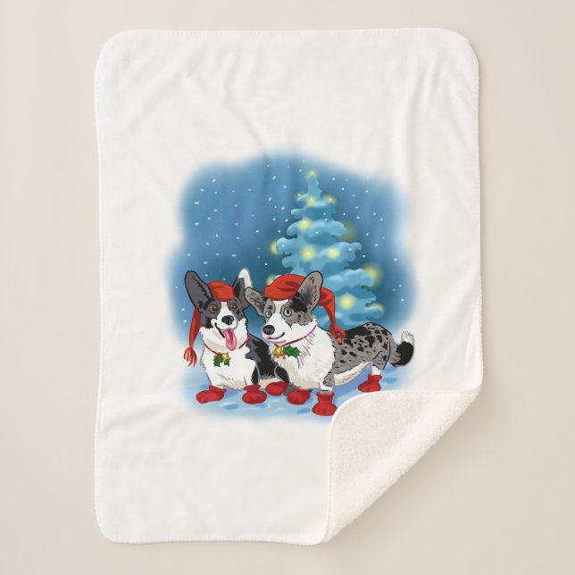 Christmas Corgis Sherpadecke (Vorderseite)