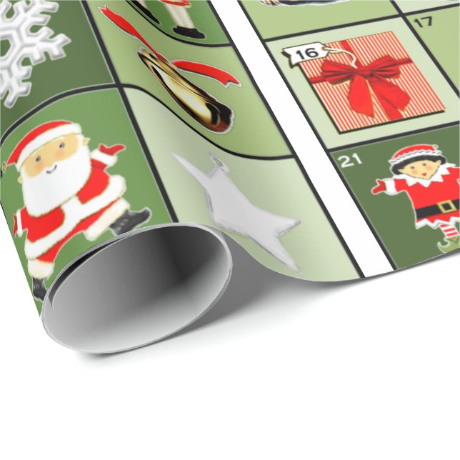 Christmas Countdown Advent Calendar Geschenkpapier (Rolleneckpunkt)