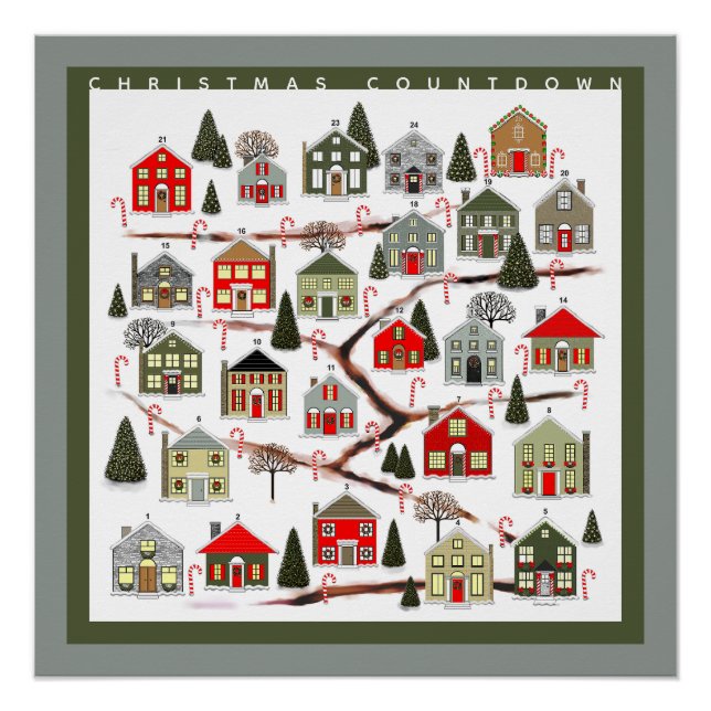 Christmas Countdown Advent Calendar Poster (Vorderseite)