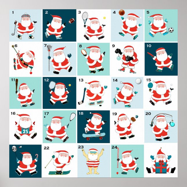 Christmas Countdown Advent Calendar Poster (Vorne)