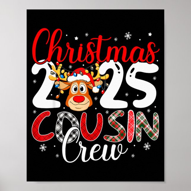 Christmas Cousin Crew 2025 Matching Family Xmas Pa Poster (Vorne)