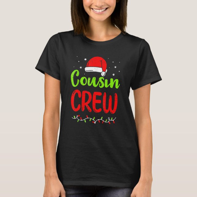 Christmas Cousin Crew Buffalo Red Plaid Xmas Pajam T-Shirt (Vorderseite)
