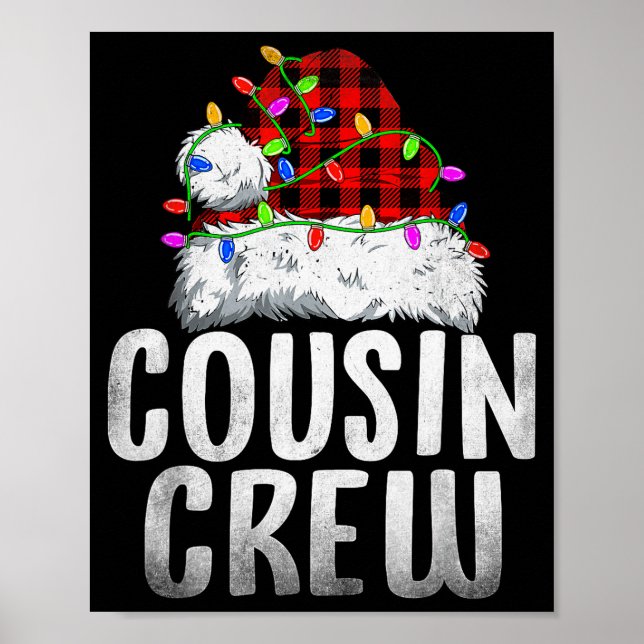 Christmas Cousin Crew Santa Xmas Family Matching P Poster (Vorne)