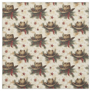 Christmas Cowboy Hats Stoff