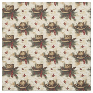 Christmas Cowboy Hats Stoff
