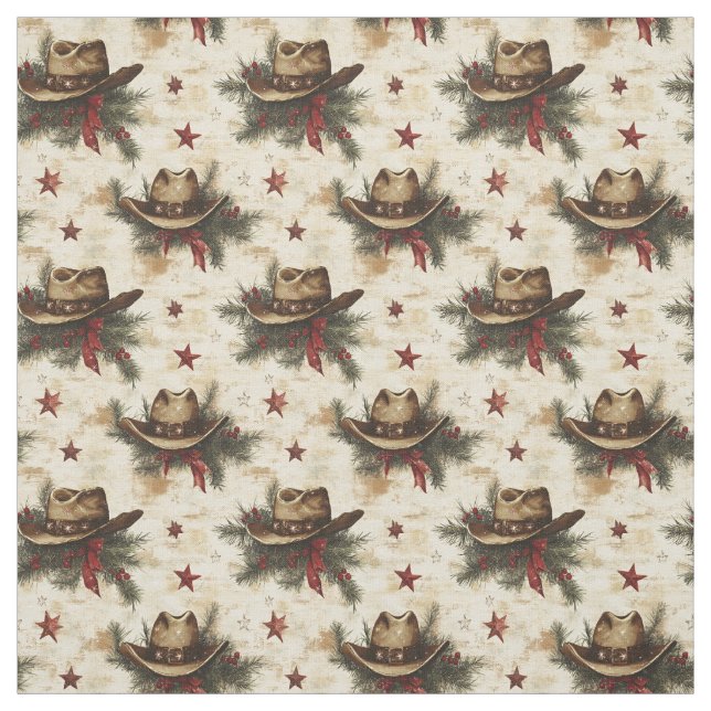Christmas Cowboy Hats Stoff (Muster)