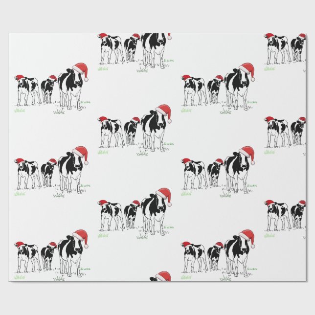 Christmas Cows Geschenkpapier (Flach)