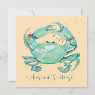 Christmas Crab Beach Feiertagskarte