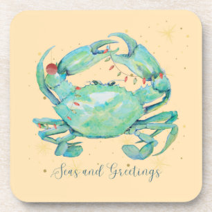 Christmas Crab Beach Getränkeuntersetzer