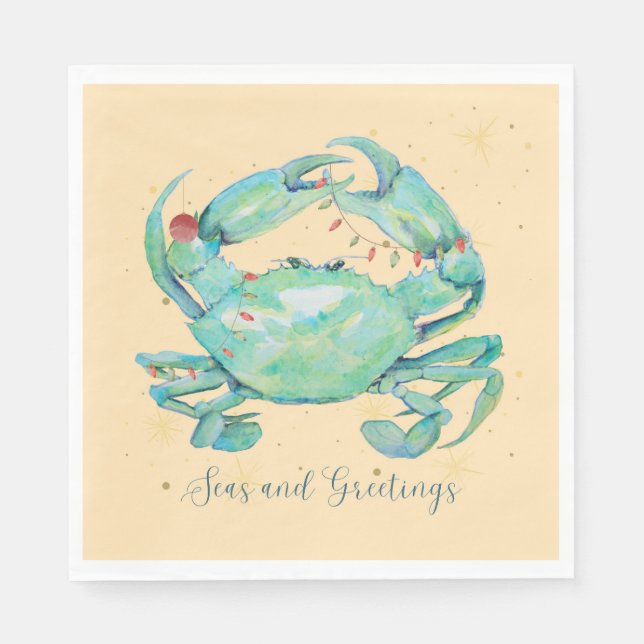 Christmas Crab Beach Serviette (Vorderseite)