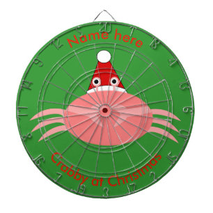 Christmas Crab Custom Dart Board Dartscheibe