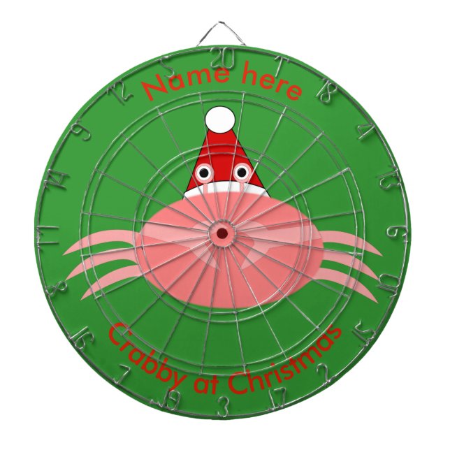 Christmas Crab Custom Dart Board Dartscheibe (vorne)