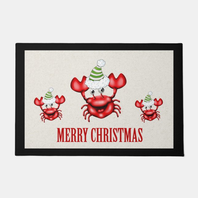 Christmas Crab Door Mat Fußmatte (Vorderseite)