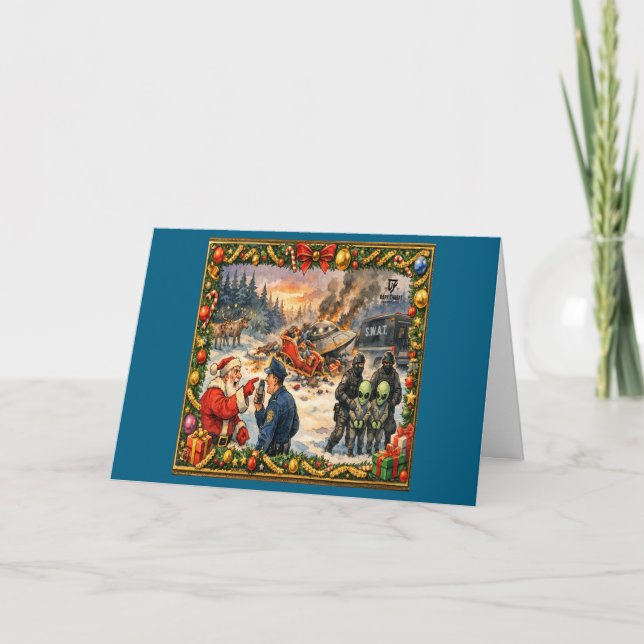 Christmas Crash Greeting Card Karte (Vorderseite)