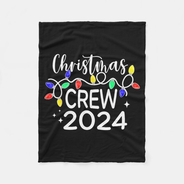 Christmas Crew 2024 Family Christmas Pajamas Xmas  Fleecedecke (Vorderseite)