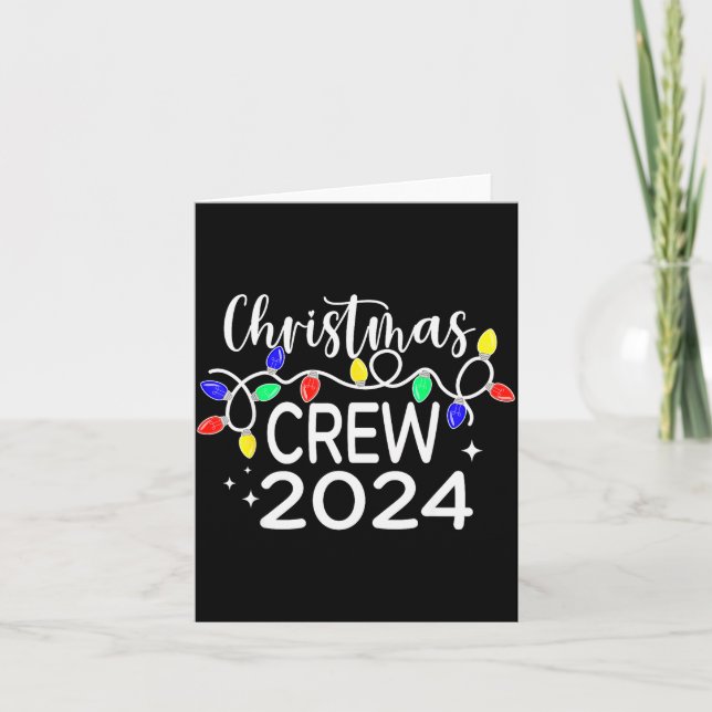Christmas Crew 2024 Family Christmas Pajamas Xmas  Karte (Vorderseite)