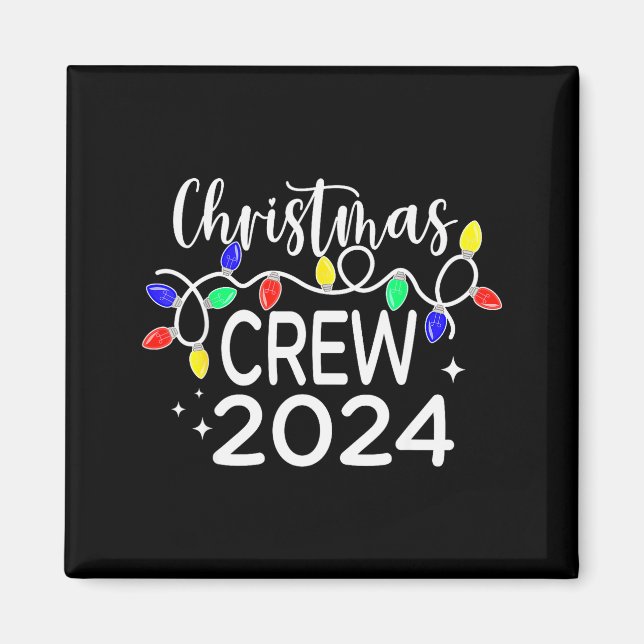 Christmas Crew 2024 Family Christmas Pajamas Xmas  Magnet (Vorne)