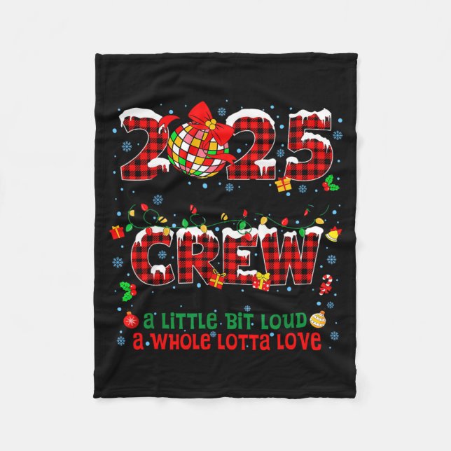 Christmas Crew 2025 Family Christmas Matching Xmas Fleecedecke (Vorderseite)