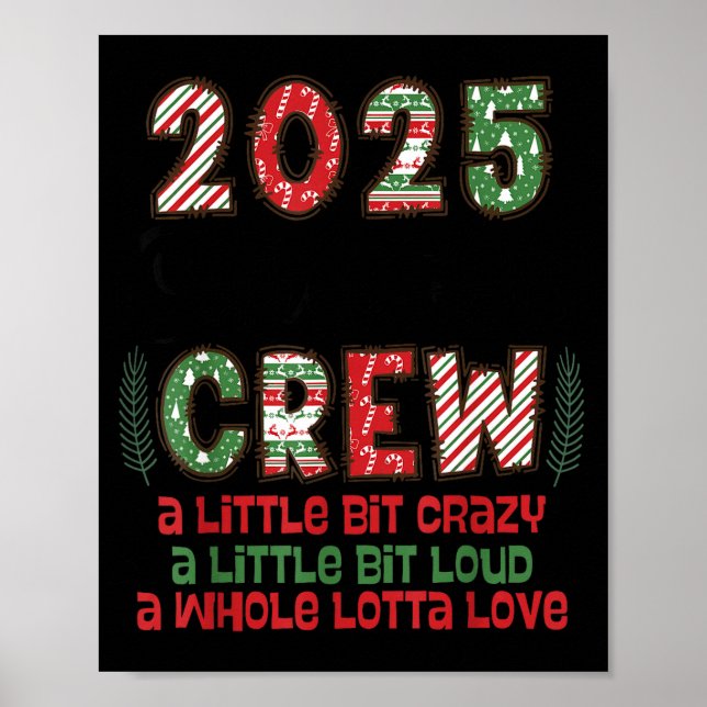 Christmas Crew 2025 Family Christmas Matching Xmas Poster (Vorne)