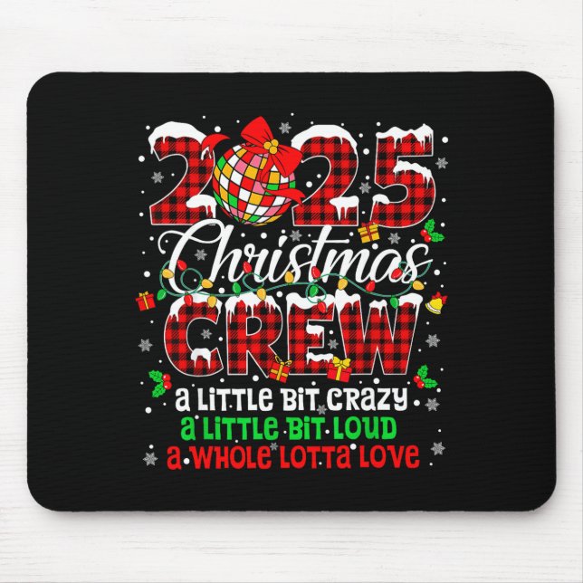 Christmas Crew 2025 Family Christmas Xmas Pajamas  Mousepad (Vorne)