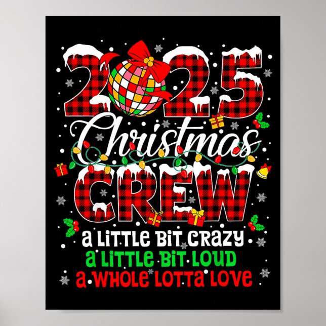 Christmas Crew 2025 Family Christmas Xmas Pajamas  Poster (Vorne)