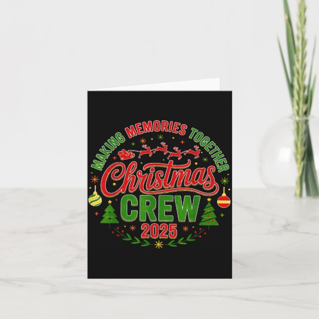 Christmas Crew 2025 Family Matching Making Memorie Karte (Vorderseite)