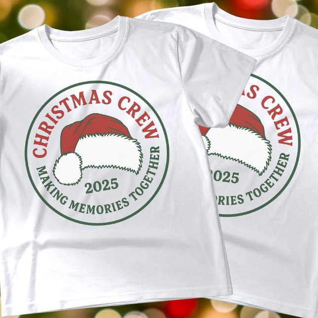 Christmas Crew 2025 Family Xmas Holiday Memories  T-Shirt (Von Creator hochgeladen)