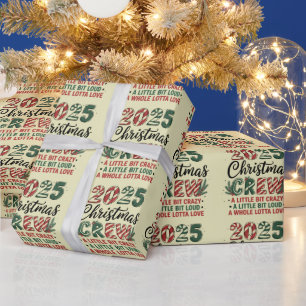 Christmas Crew Familie Weihnachten 2025 passende S Geschenkpapier