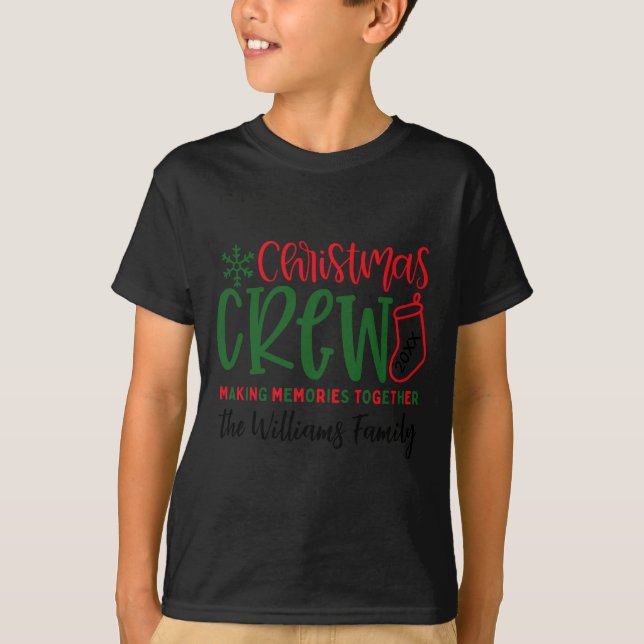 Christmas Crew Ized Christmas Family  T-Shirt (Vorderseite)