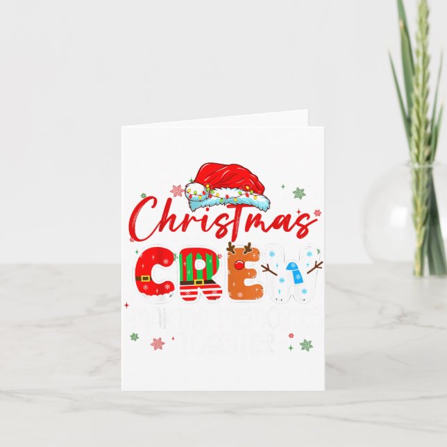 Christmas Crew Making Memories Together Xmas Light Karte (Vorderseite)