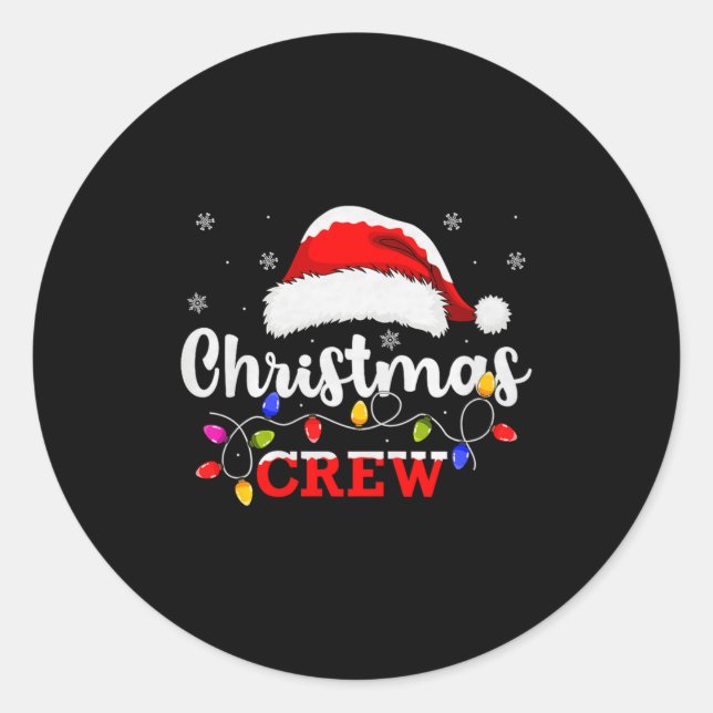 Christmas Crew Matching Family Group Holiday Xmas  Runder Aufkleber (Vorderseite)
