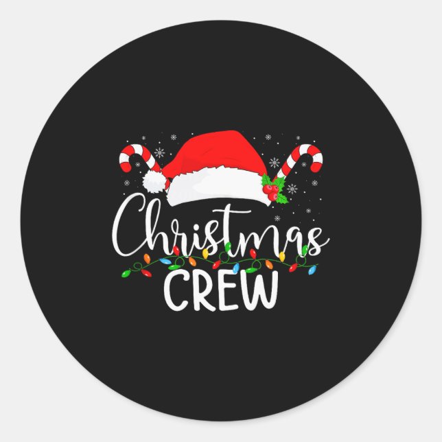 Christmas Crew Matching Family Group Holiday Xmas  Runder Aufkleber (Vorderseite)