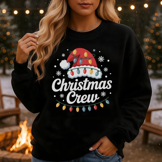 Christmas Crew Matching Family Santa Hat Sweatshirt (Von Creator hochgeladen)