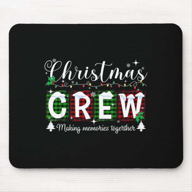 Christmas Crew Matching Family Xmas Party Men Wome Mousepad (Vorne)