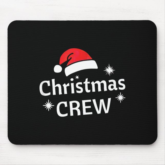 Christmas Crew Santa's Hat Merry Xmas  Mousepad (Vorne)