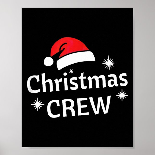 Christmas Crew Santa's Hat Merry Xmas  Poster (Vorne)