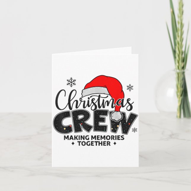 Christmas Crew Xmas Lights Family Matching Pajamas Karte (Vorderseite)