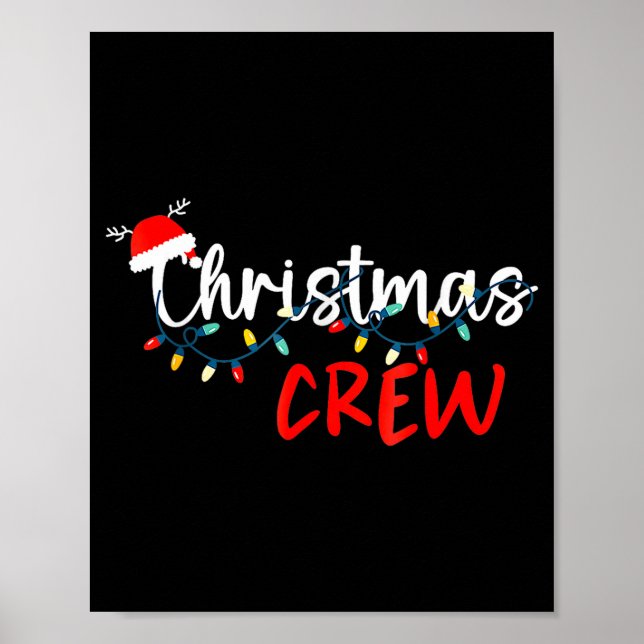 Christmas Crew Xmas Lights Family Matching Pajamas Poster (Vorne)