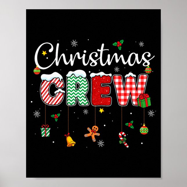 Christmas Crew Xmas Lights Family Matching Pajamas Poster (Vorne)